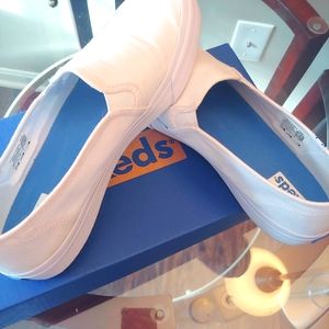 Keds, slip on, Size 9, White